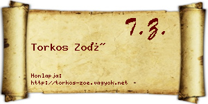 Torkos Zoé névjegykártya